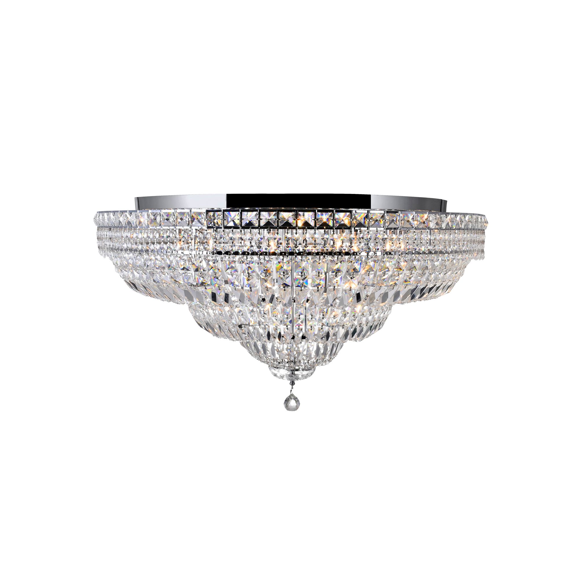Image 2 Stefania 36" Wide Chrome Ceiling Light more views