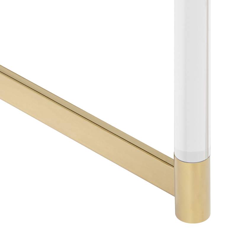 Image 5 Stefania 36" Wide Gold and Acrylic Modern Coffee Table more views