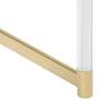 5_Stefania 36" Wide Gold and Acrylic Modern Coffee Table more views