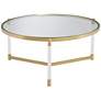 7_Stefania 36" Wide Gold and Acrylic Modern Coffee Table more views