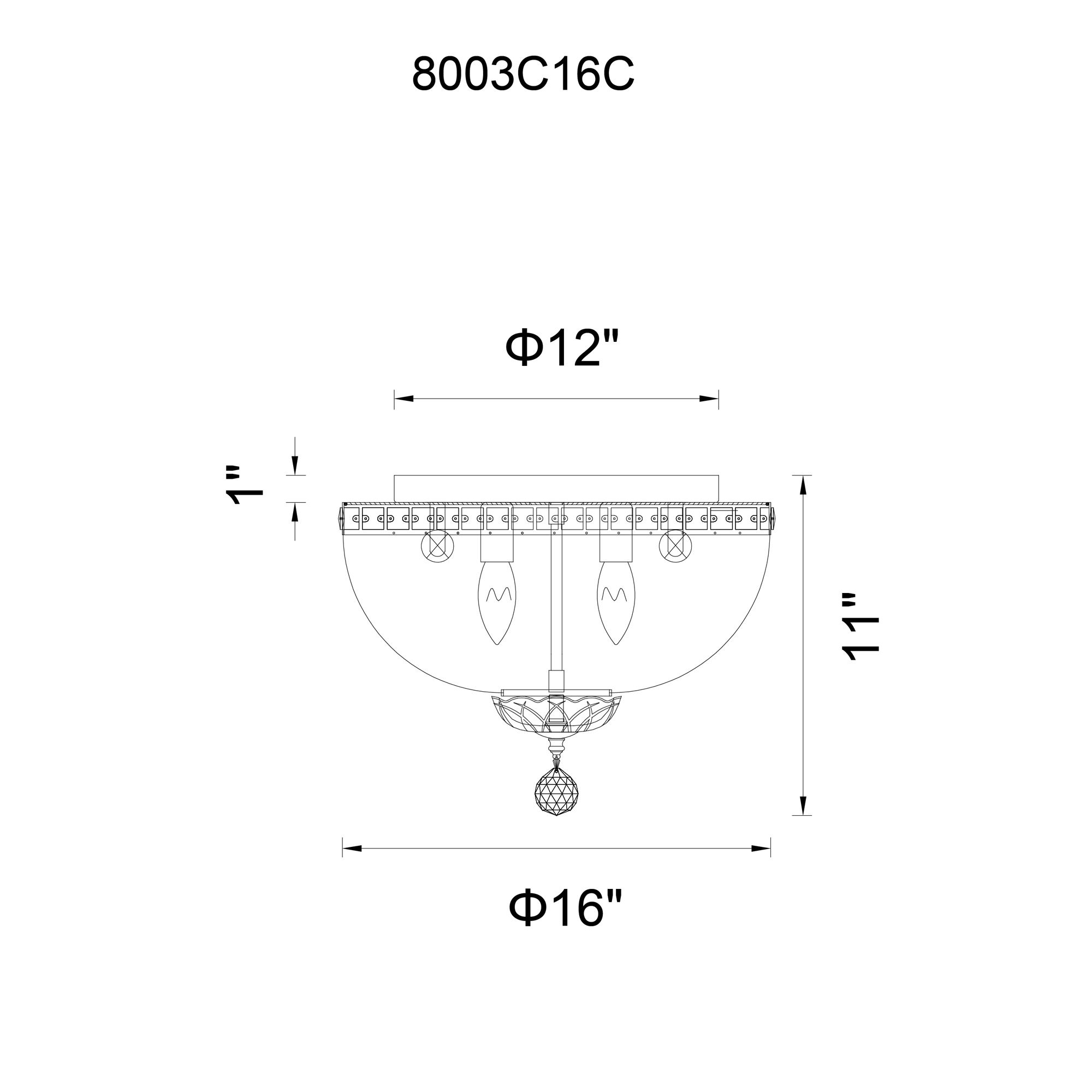 Image 6 Stefania 5 Light Chrome Flush Mount more views