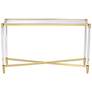 6_Stefania 50" Wide Gold and Acrylic Modern Console Table more views