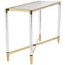 7_Stefania 50" Wide Gold and Acrylic Modern Console Table more views