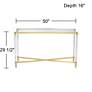 Stefania 50" Wide Gold and Acrylic Modern Console Table in scene
