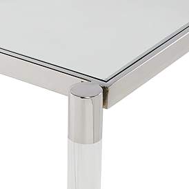 Image4 of Stefania 50" Wide Silver and Acrylic Modern Console Table more views