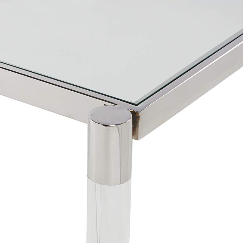 Image 4 Stefania 50" Wide Silver and Acrylic Modern Console Table more views