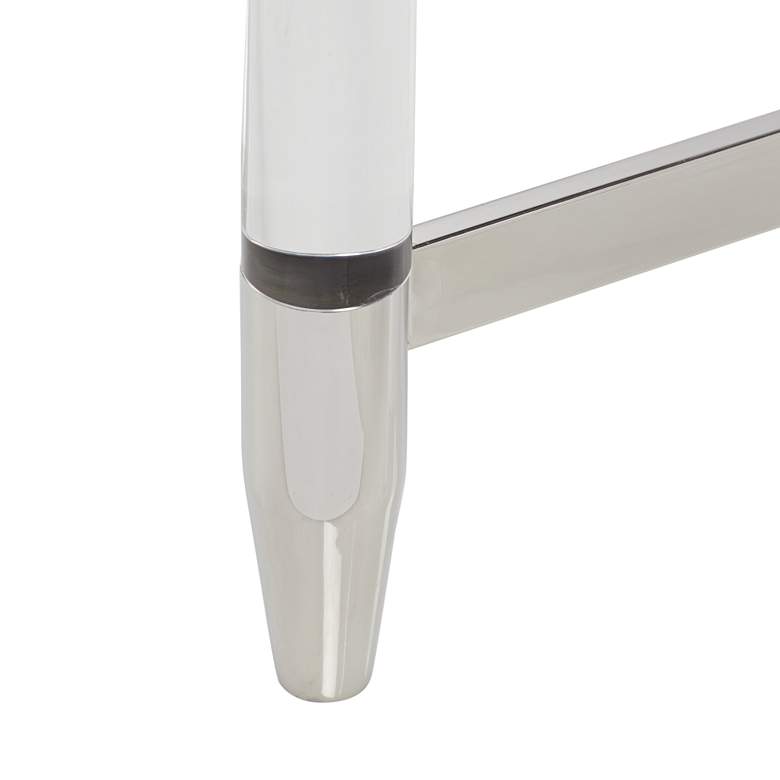 Image 5 Stefania 50" Wide Silver and Acrylic Modern Console Table more views