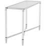 Stefania 50" Wide Silver and Acrylic Modern Console Table in scene