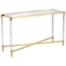 Stefania 50" Wide Gold and Acrylic Modern Console Table