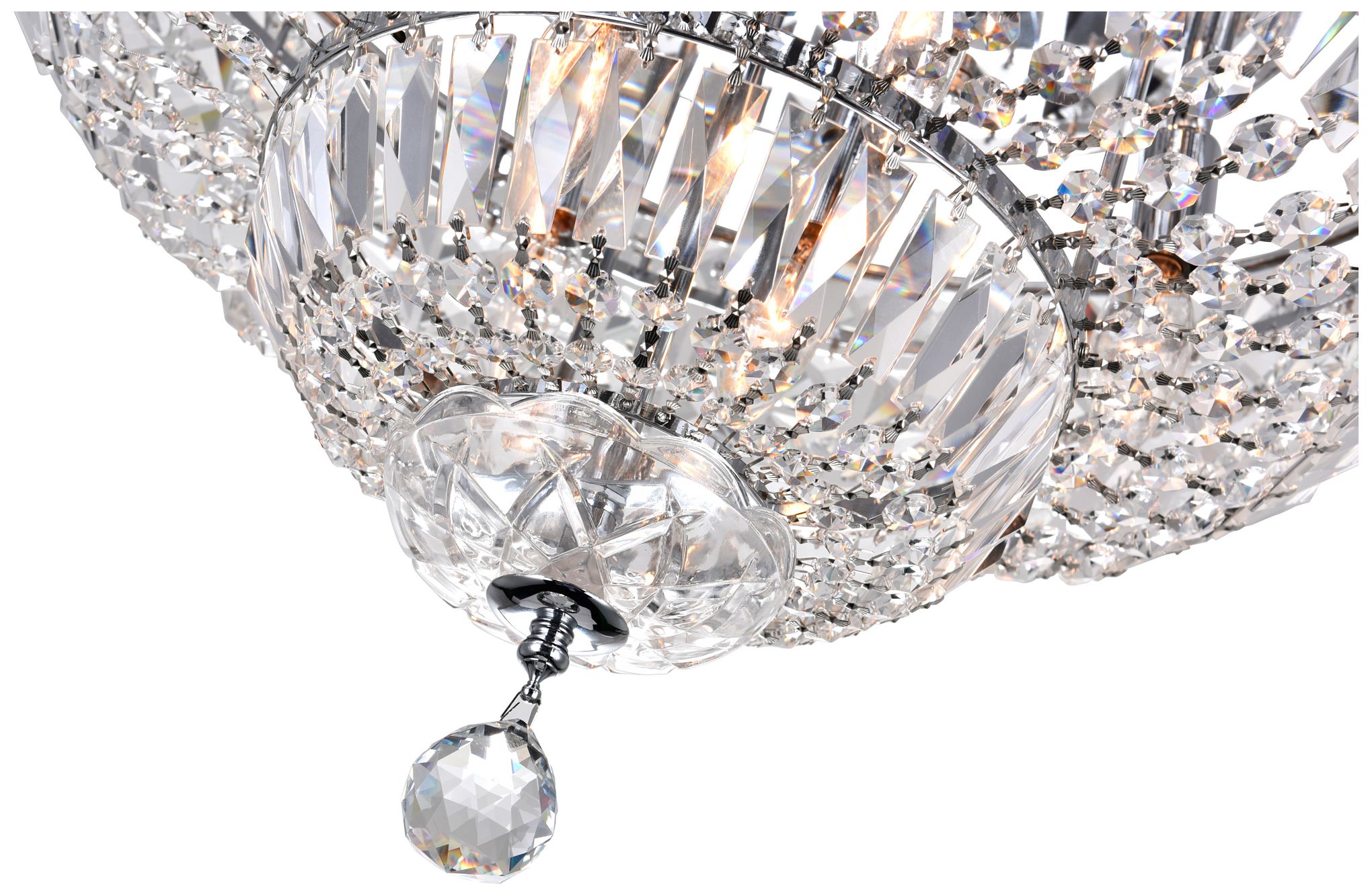 Image 3 Stefania 8 Light Chrome Flush Mount more views