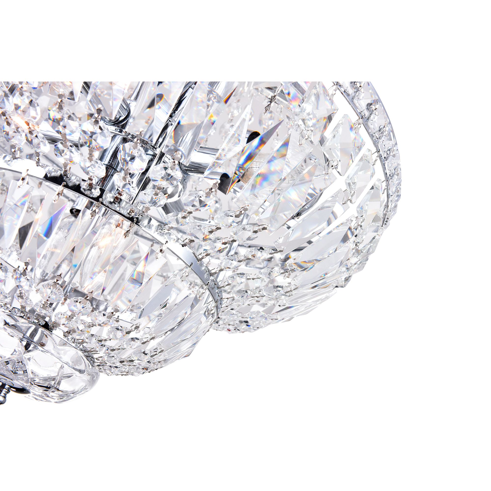 Image 3 Stefania 8 Light Down Chandelier With Chrome Finish more views