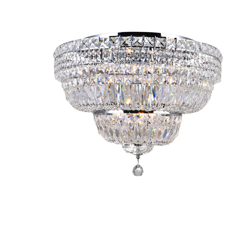 Image 1 Stefania 9 Light Bowl Flush Mount With Chrome Finish