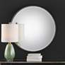 1_Stefania Antiqued Silver Leaf 40" Round Oversized Mirror