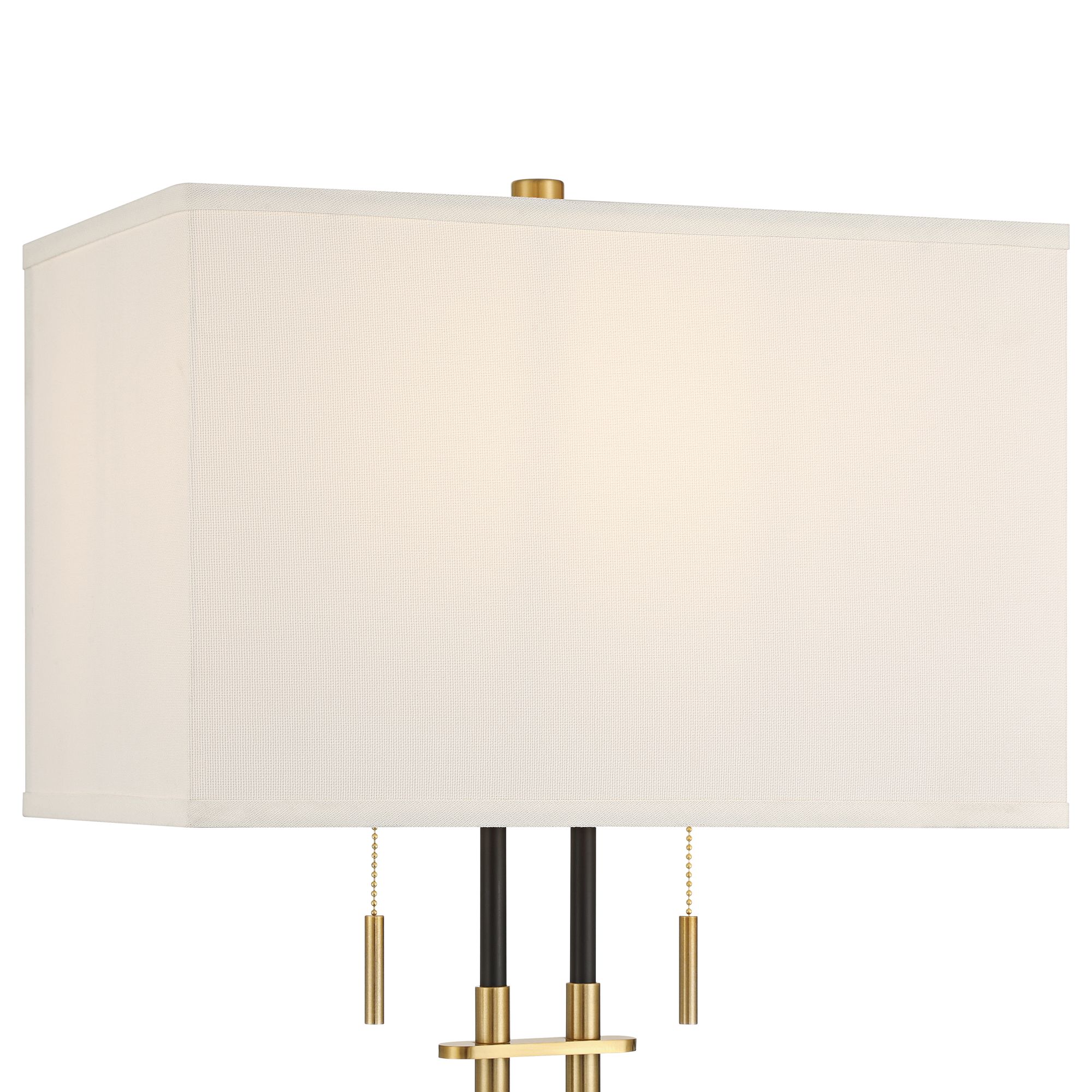 Image 3 Stefano 30 1/4" High Black and Gold 2-Light Pull Chain USB Table Lamp more views