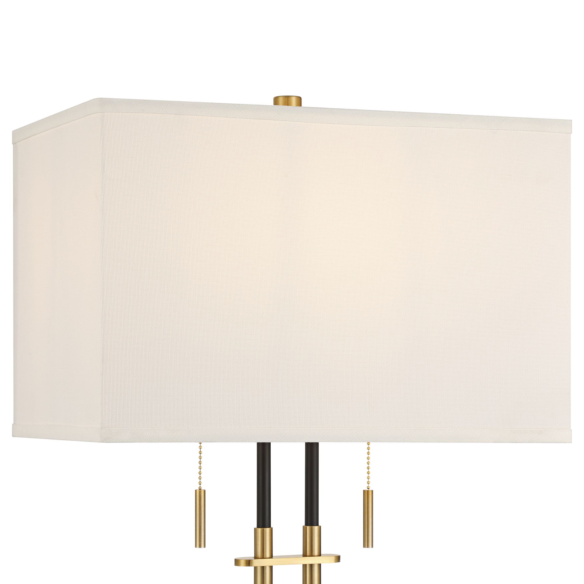 Image 2 Stefano 30 1/4"H Black Gold 2-Light Pull Chain USB Table Lamp Set of 2 more views