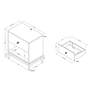 Stegan 18" Wide White Marble End Table with USB Port