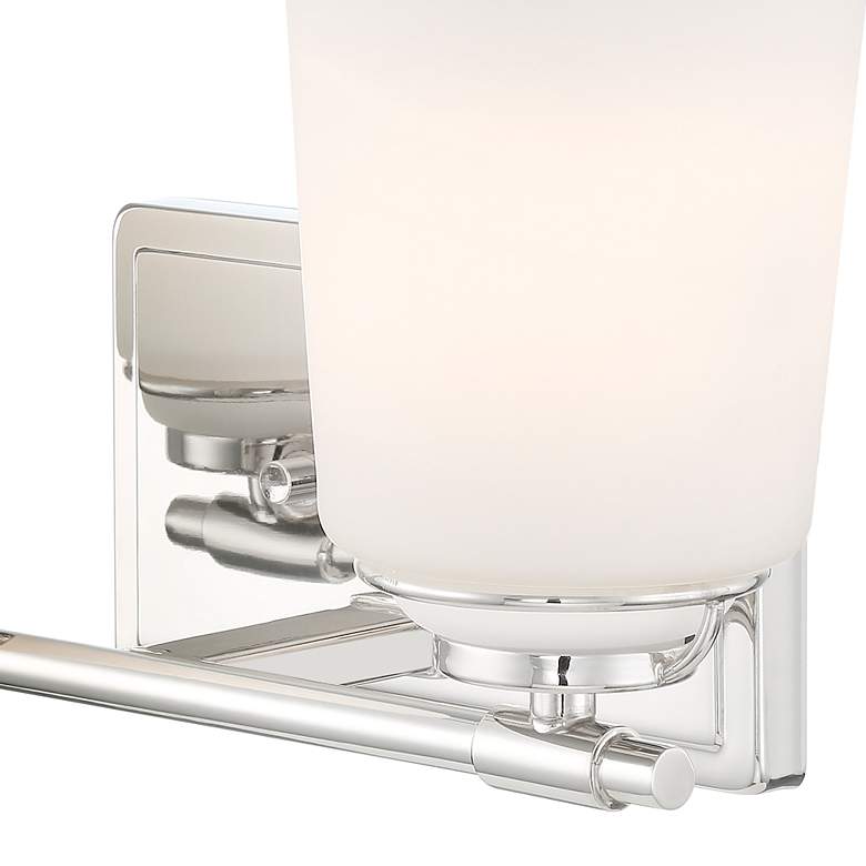 Image 2 Stella 14.25 in. 2-Light Polished Nickel Modern Vanity Light with Shade more views
