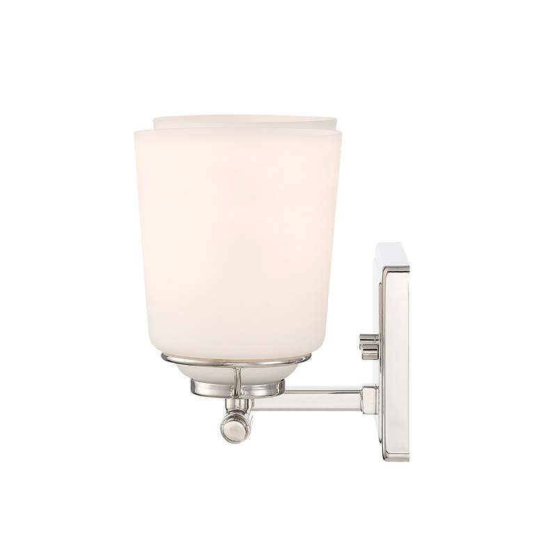 Image 4 Stella 14.25 in. 2-Light Polished Nickel Modern Vanity Light with Shade more views