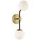 Stella 19 1/2"H Black and Natural Brass 2-Light Wall Sconce