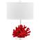 Stella 20 3/4" High Maris Red Coral Bloom Accent Table Lamp