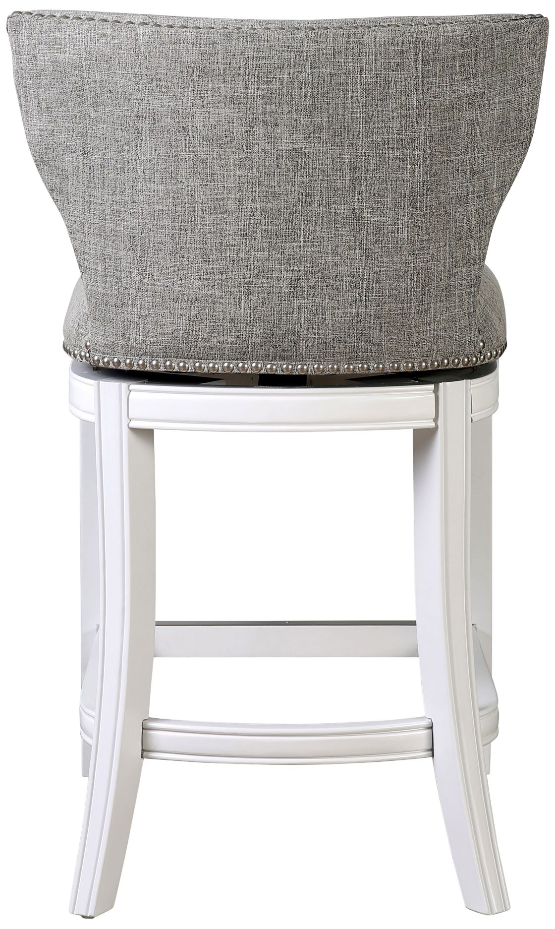 Image 3 Stella 26" Gray Tufted Fabric Swivel Counter Stool more views