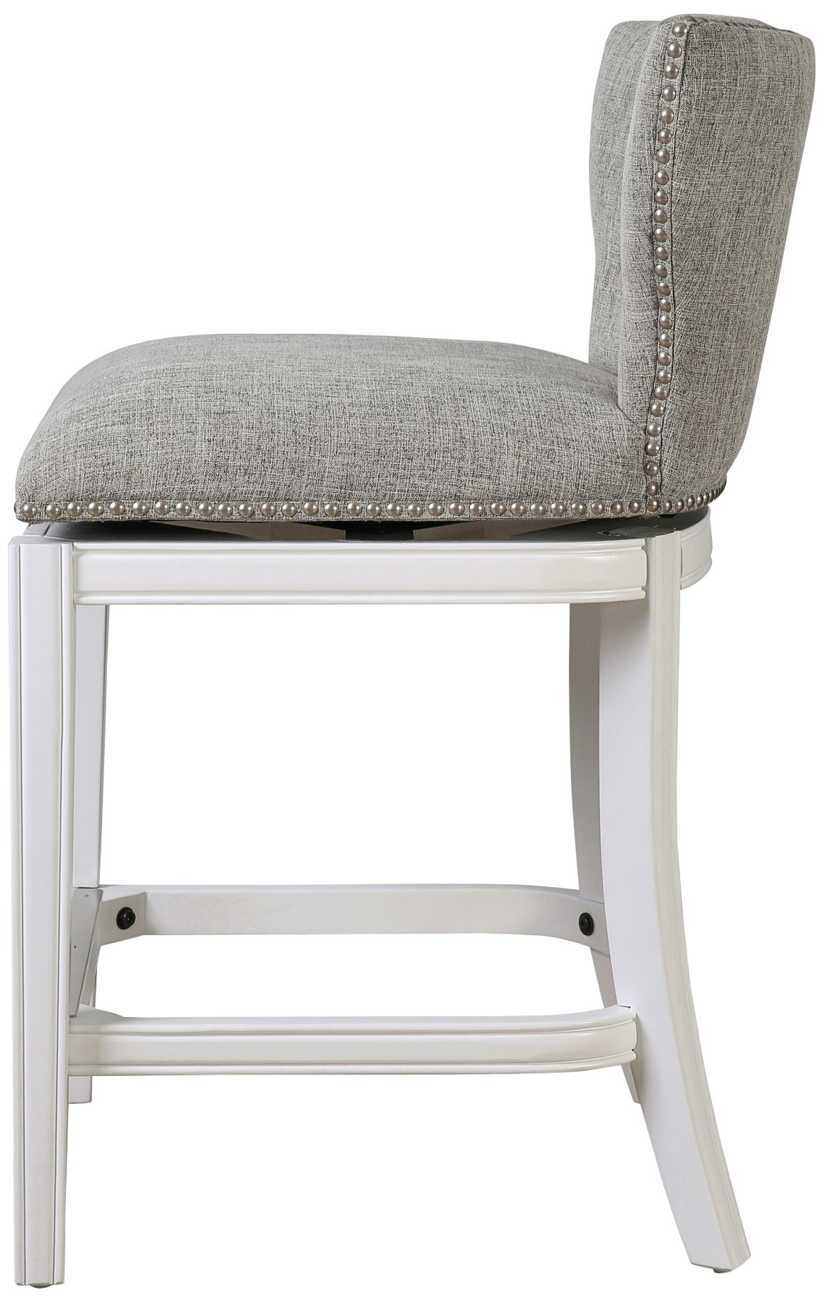 Image 5 Stella 26" Gray Tufted Fabric Swivel Counter Stool more views