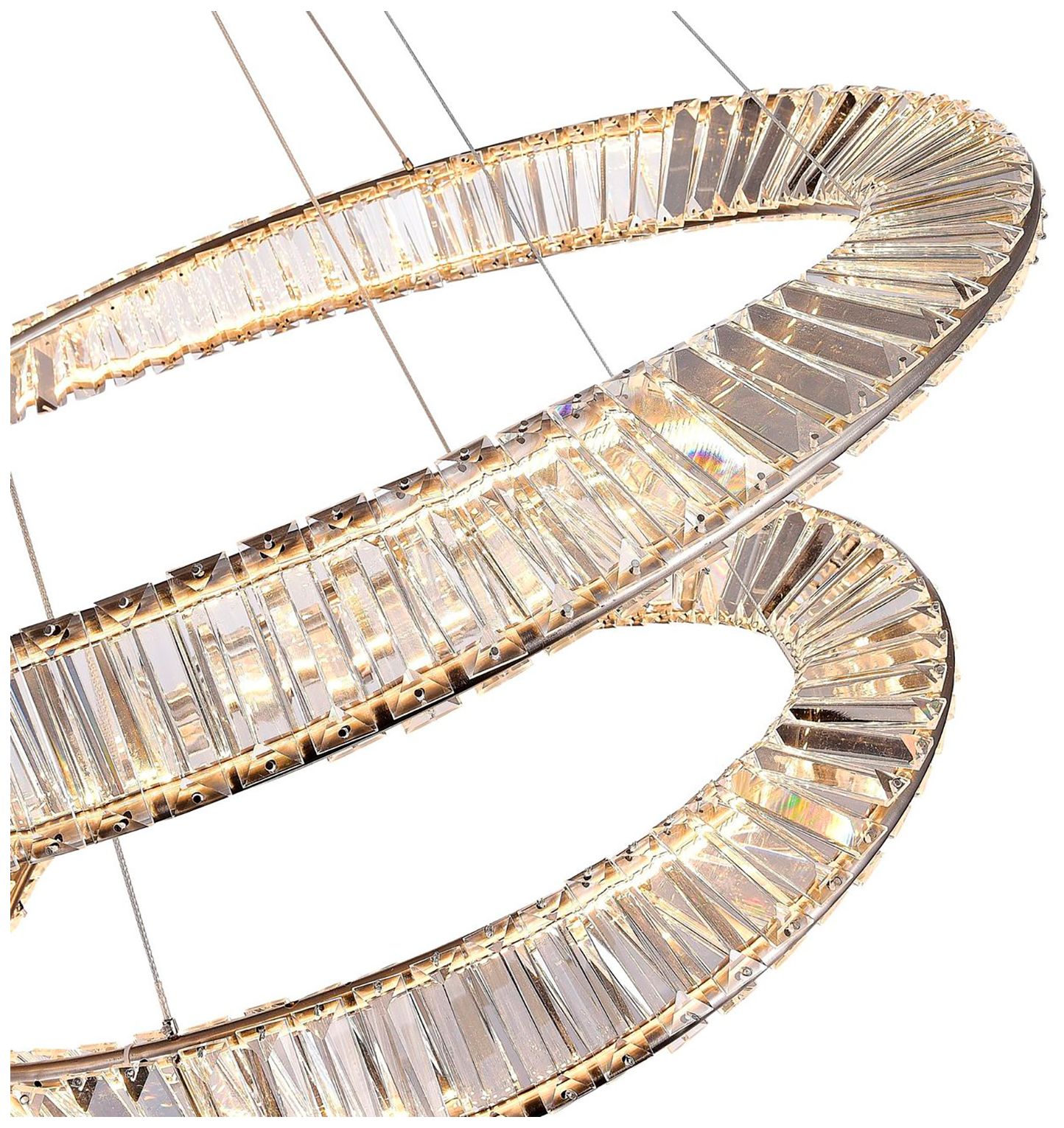 Image 4 Stella 27.75" Wide Satin Nickel 90W LED Chandelier more views