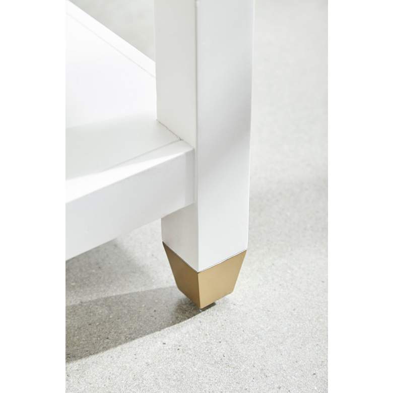 Image 7 Stella 28" Wide Matte White Wood 1-Drawer Wood Nightstand more views
