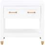 2_Stella 28" Wide White and Brass Modern Luxe Nightstands Set of 2 more views