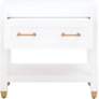 3_Stella 28" Wide White and Brass Modern Luxe Nightstands Set of 2 more views
