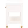 4_Stella 28" Wide White and Brass Modern Luxe Nightstands Set of 2 more views