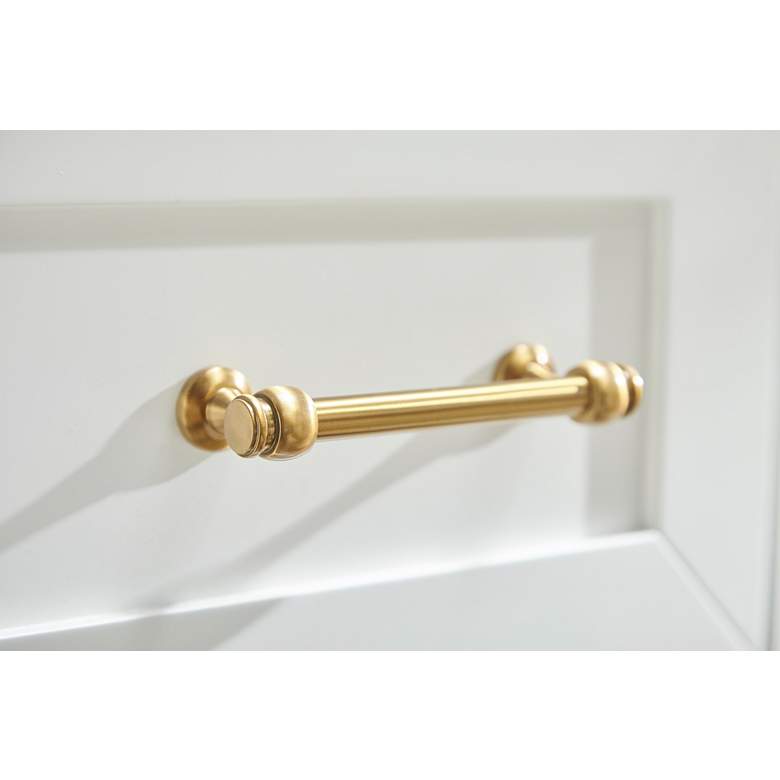 Image 5 Stella 28" Wide White and Brass Modern Luxe Nightstands Set of 2 more views