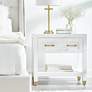 7_Stella 28" Wide White and Brass Modern Luxe Nightstands Set of 2 more views
