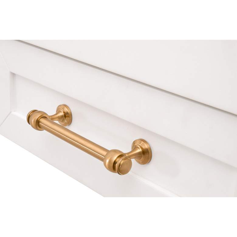 Image 2 Stella 47 1/4"W Matte White 3-Drawer Narrow Console Table more views