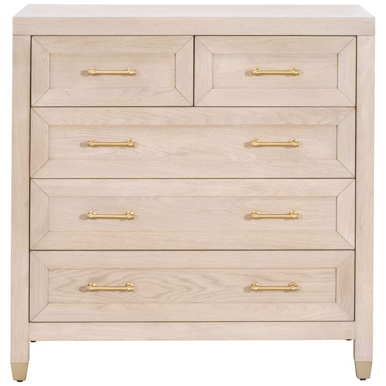 Image 1 Stella 5-Drawer High Chest, Light Honey Oak