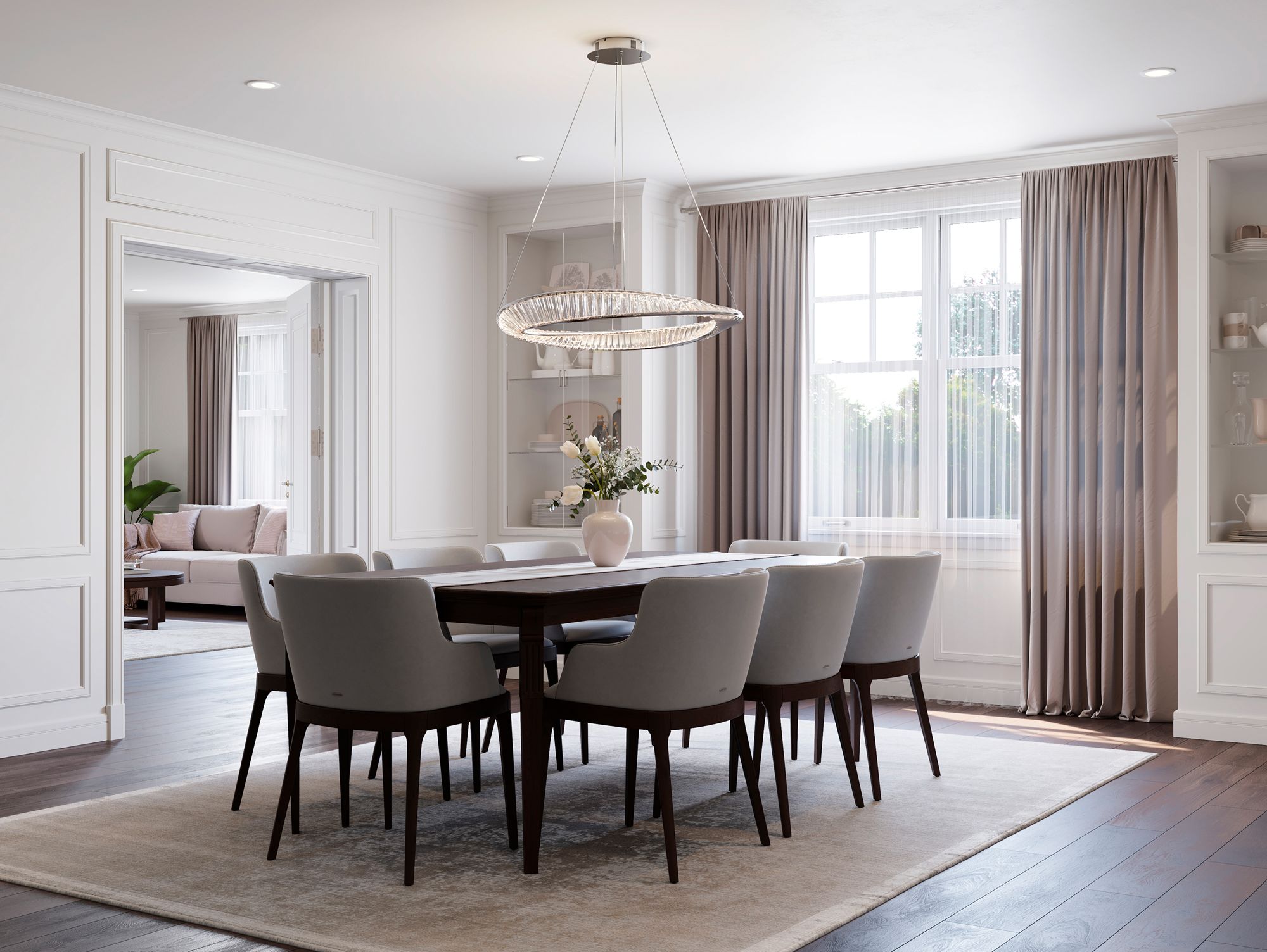 Image 2 Stella 50W LED Pendant Satin Nickel more views