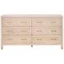 Stella 6-Drawer Double Dresser, Light Honey Oak