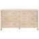 Stella 6-Drawer Double Dresser, Light Honey Oak