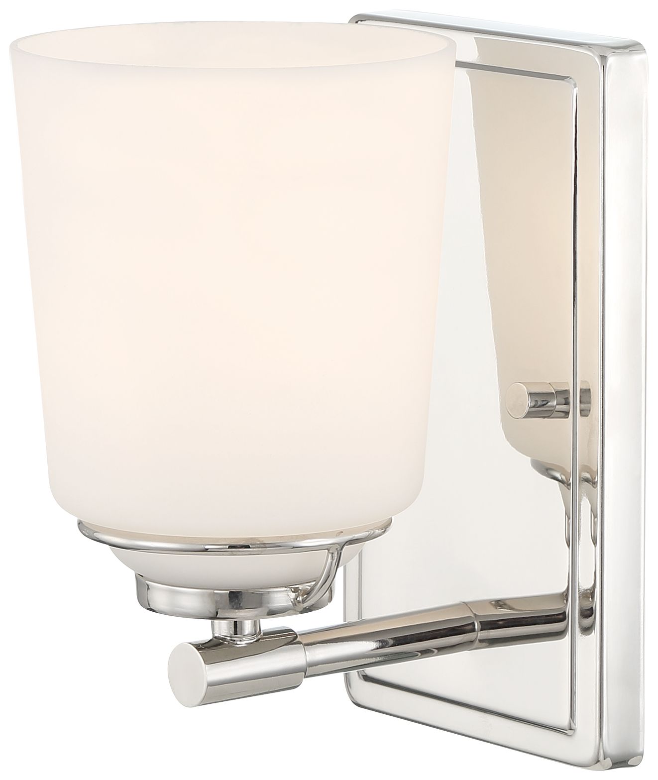 Image 6 Stella 8 in. 1-Light Polished Nickel Modern Wall Sconce Light more views