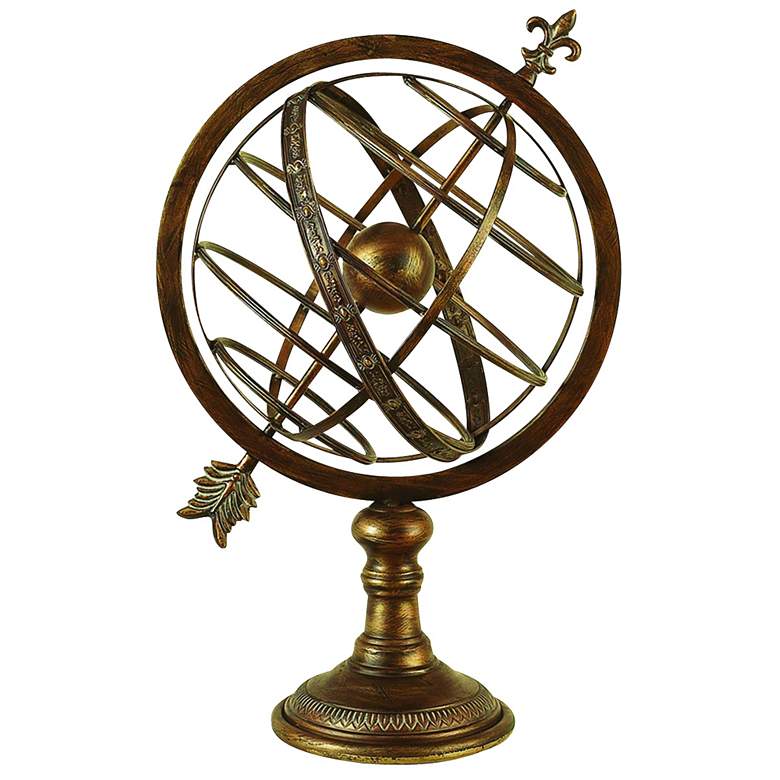 Image 1 Stella Antique Brass Metal Sphere Decorative Armillary