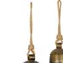 Stella Bronze Metal Decorative Cow Bells with Ropes Set of 3