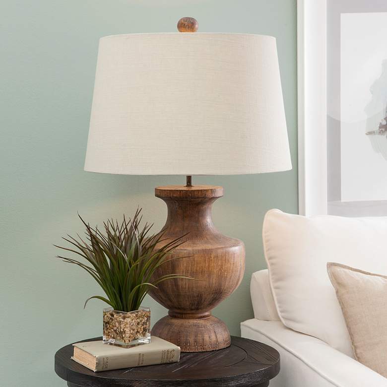 Image 1 Stella Brown Cast Resin Table Lamp