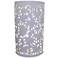 Stella Carved Tropical White Ceramic Accent Uplight