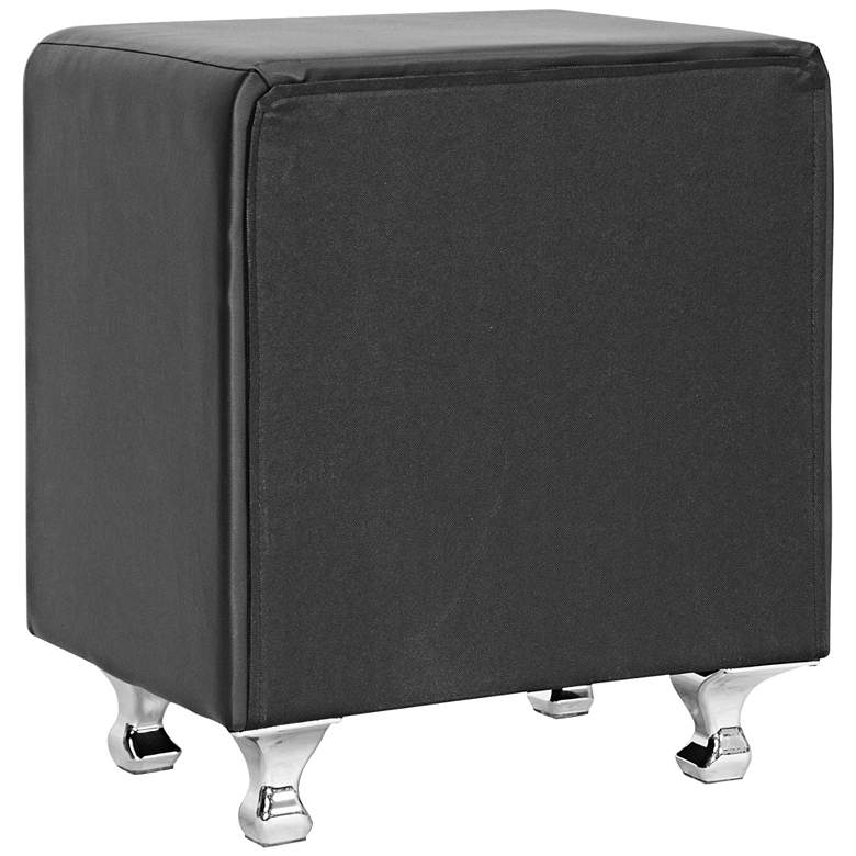 Image 3 Stella Crystal Tufted Black Upholstered Modern Nightstands Set of 2 more views