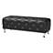 Stella Crystal Tufted Modern Black Bench