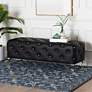 1_Stella Crystal Tufted Modern Black Bench