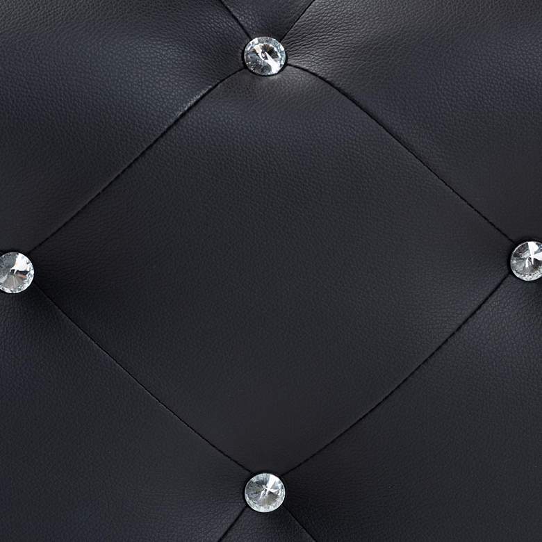 Image 3 Stella Crystal Tufted Modern Black Bench more views