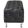 5_Stella Crystal Tufted Modern Black Bench more views