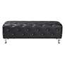 6_Stella Crystal Tufted Modern Black Bench more views