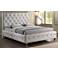 Stella Crystal Tufted White Modern Bed